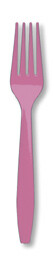 Candy Pink premium plastic 24 count fork