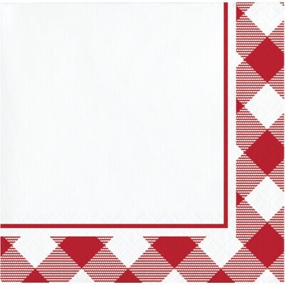 Classic Gingham Beverage Napkins-DS