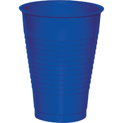 Cobalt 12 oz plastic cup