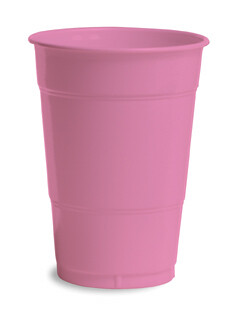 Candy Pink 16 oz plastic cup