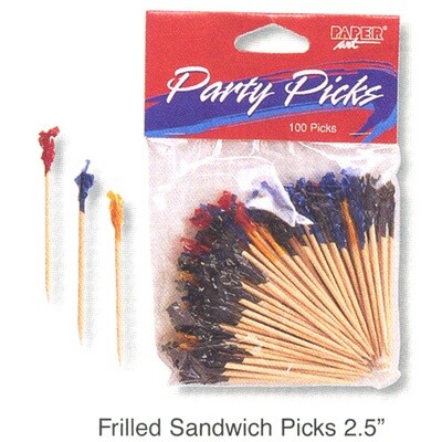 Multicolor Frilled Sandwich Picks-DS