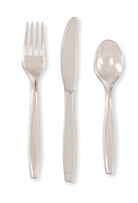 Clear premium assorted cutlery