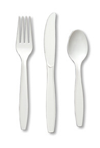 White premium assorted cutlery