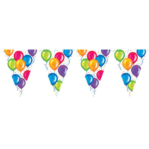 Birthday Balloons Flag Banner