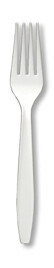 White premium plastic fork