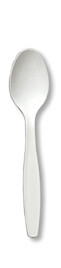 White premium plastic spoon