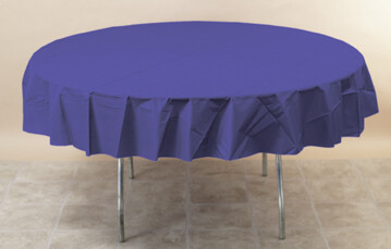 Purple 82 inch Plastic round tablecover