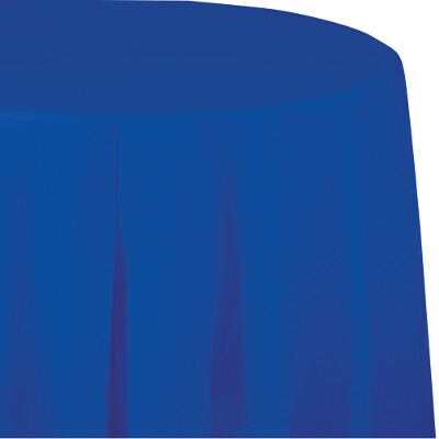 Cobalt 82 inch Plastic round tablecover