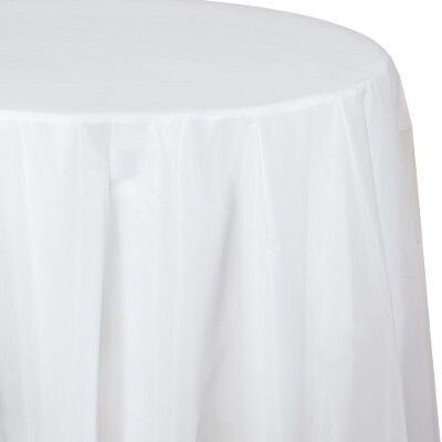 Clear 82 inch Plastic round tablecover