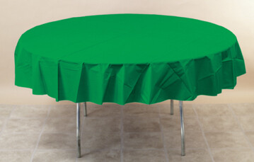Emerald Green 82 inch Plastic round tablecover