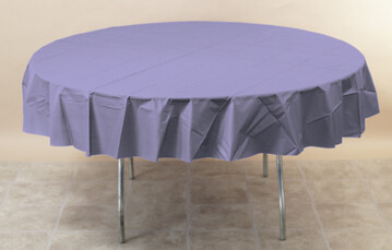 Luscious Lavender 82 inch Plastic round tablecover