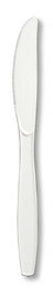 White premium plastic knife 50 count