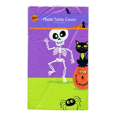 Halloween Monsters Plastic Tablecover- Walmart Label