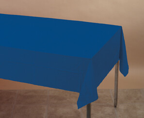 Navy paper poly tablecover 54 inches x 108 inches