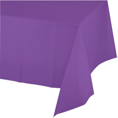 Amethyst plastic tablecover 54 inches x 108 inches