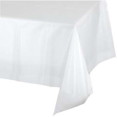 Clear plastic tablecover 54 inches x 108 inches
