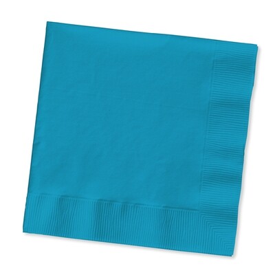 Turquoise 1/4 fold dinner napkin 3 ply