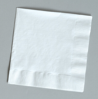 White 1/4 fold dinner napkin 3 ply
