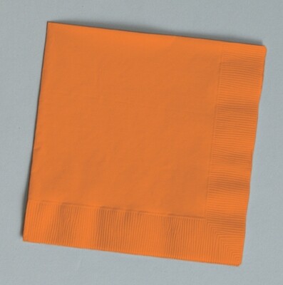 Sunkissed Orange 1/4 fold dinner napkin 3 ply