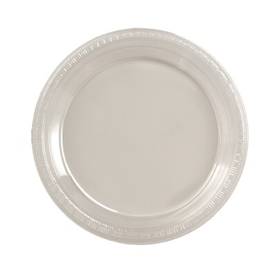 Clear 6.75 inch plastic plate