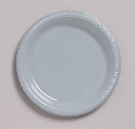 Shimmering Silver 6.75 inch plastic plate