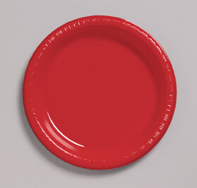 Classic Red 6.75 inch plastic plate