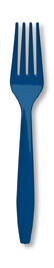 Navy premium plastic fork 50 count