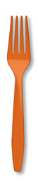 Sunkissed Orange premium plastic fork 50 count