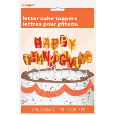 Happy Thanksgiving Letter Cake Topper 1 Set-Unique
