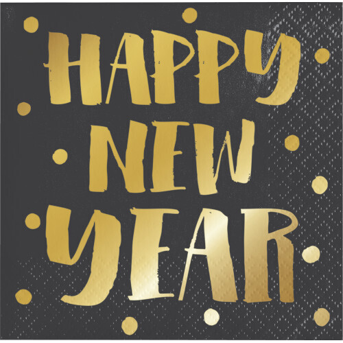 Happy New Year Beverage Napkins