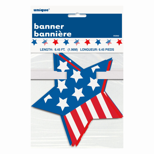 Stars and Stripes Cutout Banner-Unique