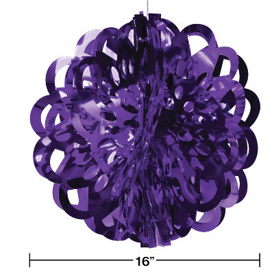 Diecut Foil Ball 16" Purple