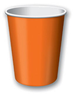 Sunkissed Orange 9 ounce hot/cold cup