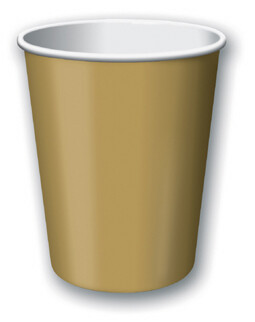 Glittering Gold 9 ounce hot/cold cup