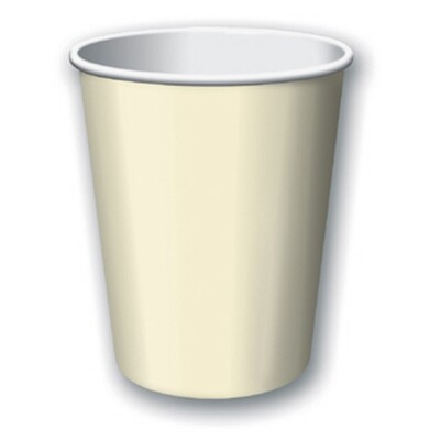 Ivory 9 ounce hot/cold cup