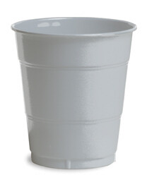 Shimmering Silver 12 oz plastic cup