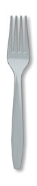 Shimmering Silver premium plastic fork