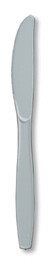 Shimmering Silver premium plastic knife