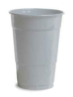 Shimmering Silver 16 oz plastic cup