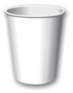White 9 ounce hot/cold cup
