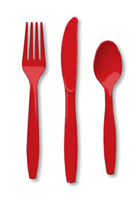 Classic Red premium assorted cutlery