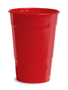 Classic Red 16 oz plastic cup