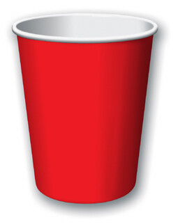 Classic Red 9 ounce hot/cold cup