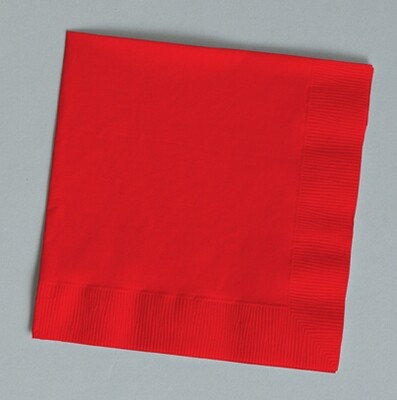 Classic Red  beverage napkin 2 ply