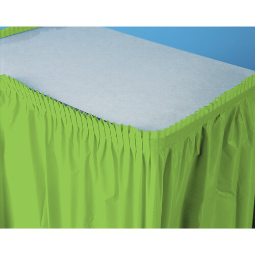 Fresh Lime plastic tableskirt 14 feet x 29 inches