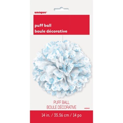 Shimmer Snowflake 14" Puff Decor-Unique