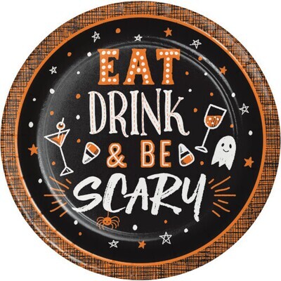 Happy Halloween Eat, Drink and Be Scary 6.75" Plates