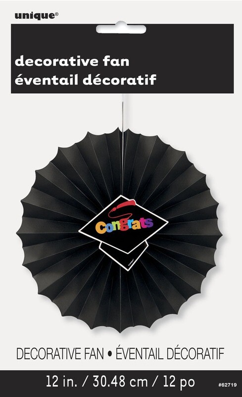 Grad Congrats Printed Decor 12" Fan-Unique