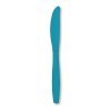 Turquoise premium plastic knife 24 count