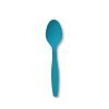 Turquoise premium plastic spoon 24 count